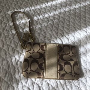 Gold Coach Wristlet/Pouch/Cardholder